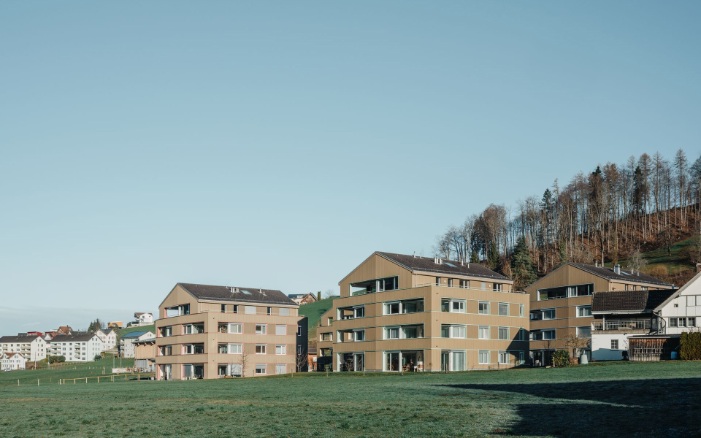 Full view of the Nöggel residential development in Bühler (Canton of Appenzell Ausserrhoden)