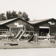 Old photo of the former timber market in Gossau