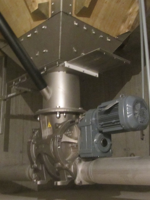 trémie et roue cellulaire de l'installation de silos de Berne Wankdorf