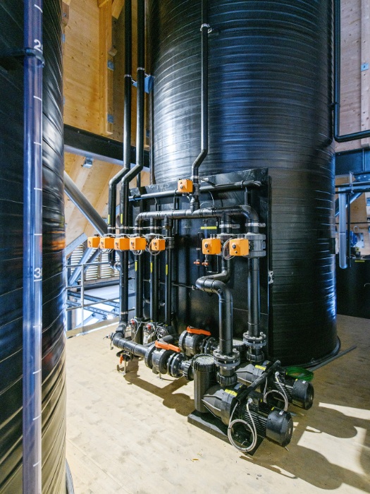 Brine plant with brine generator of the modular silo plant in Chur