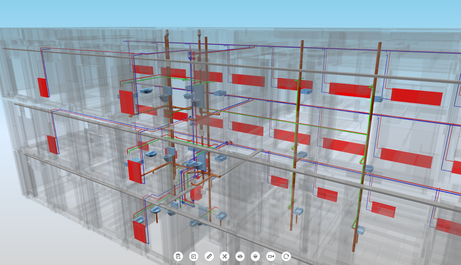 3D BIM planning model of the Lattich modular construction