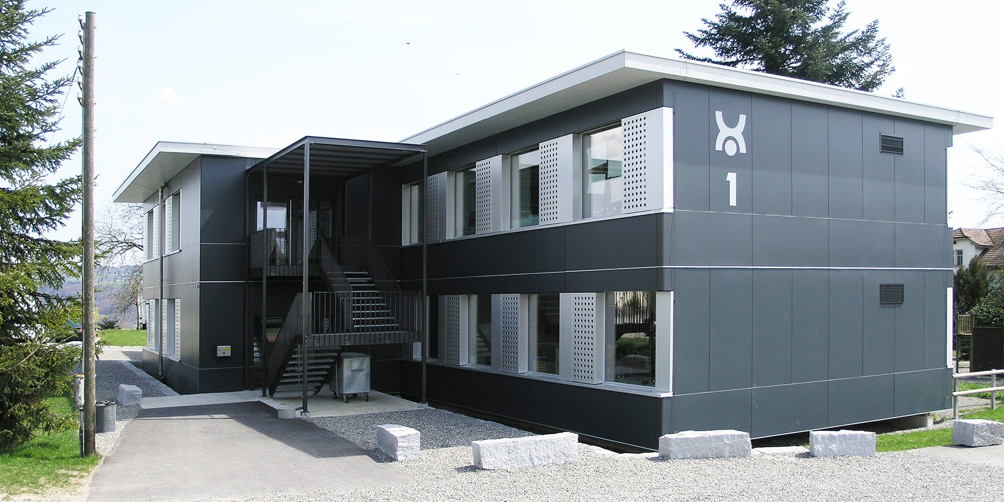 The two-storey modular construction offers sufficient space for informative lessons.