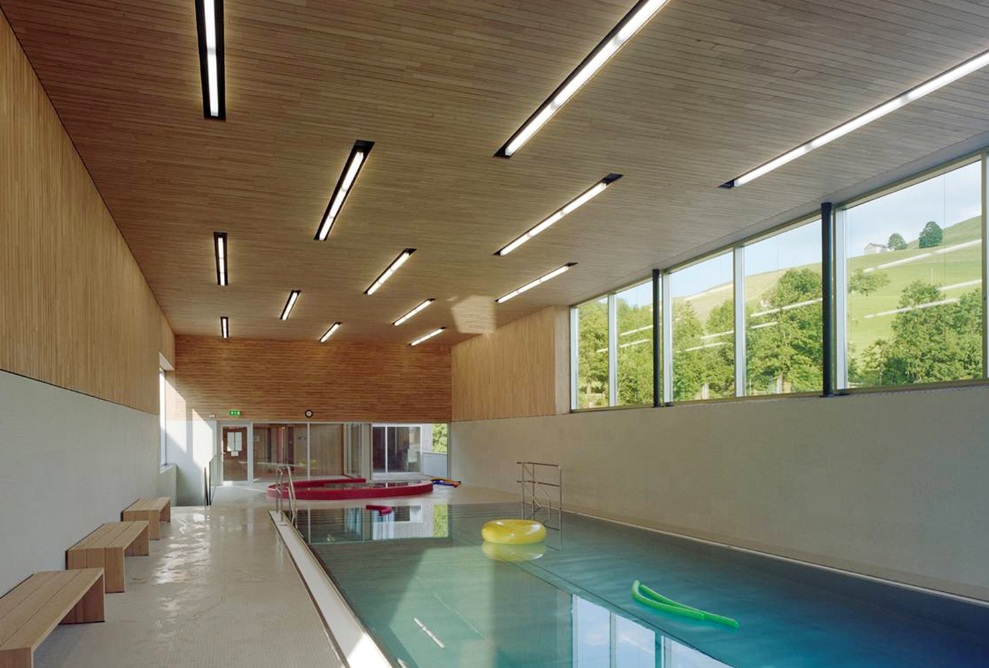 The indoor pool offers a refreshing cool-off.