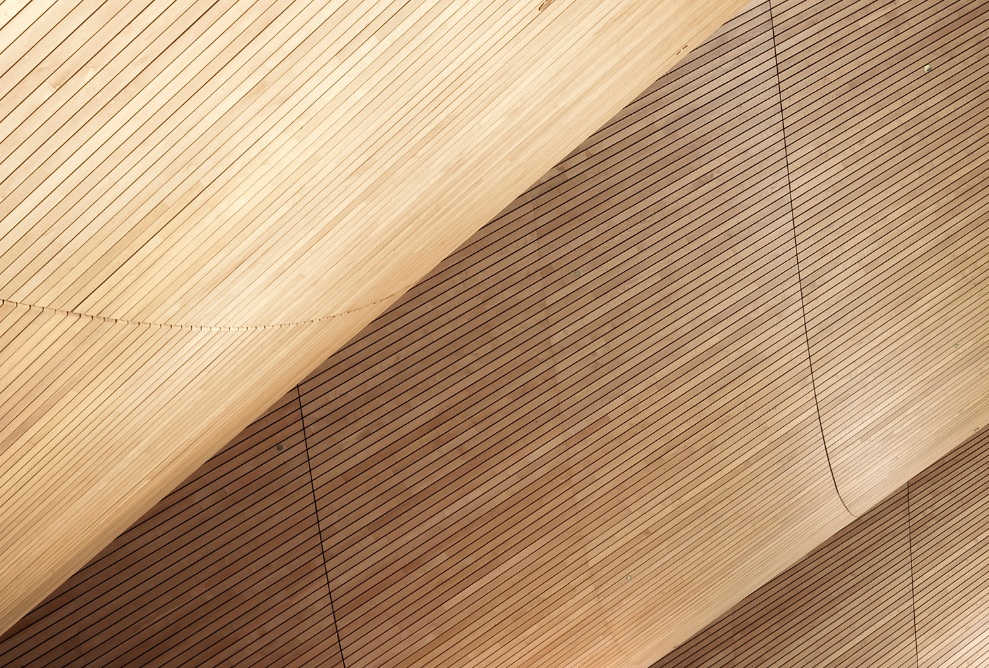 When viewed together, the wood elements create a fascinating interplay of forms and lines.